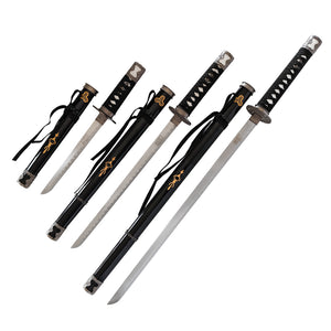 Kill Bill - Hattori Hanzo Triple Set Display Katana (Straight Blade)