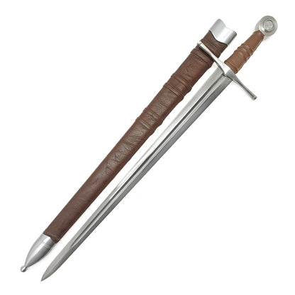 Medieval Broadsword with Hand Forged Damascus Folded Steel Blade