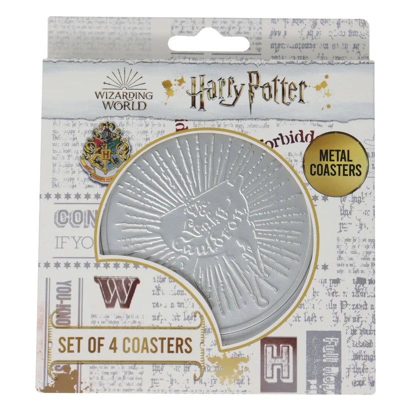 Harry Potter - Set of 4 Embossed Metal Coasters