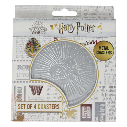 Harry Potter - Set of 4 Embossed Metal Coasters