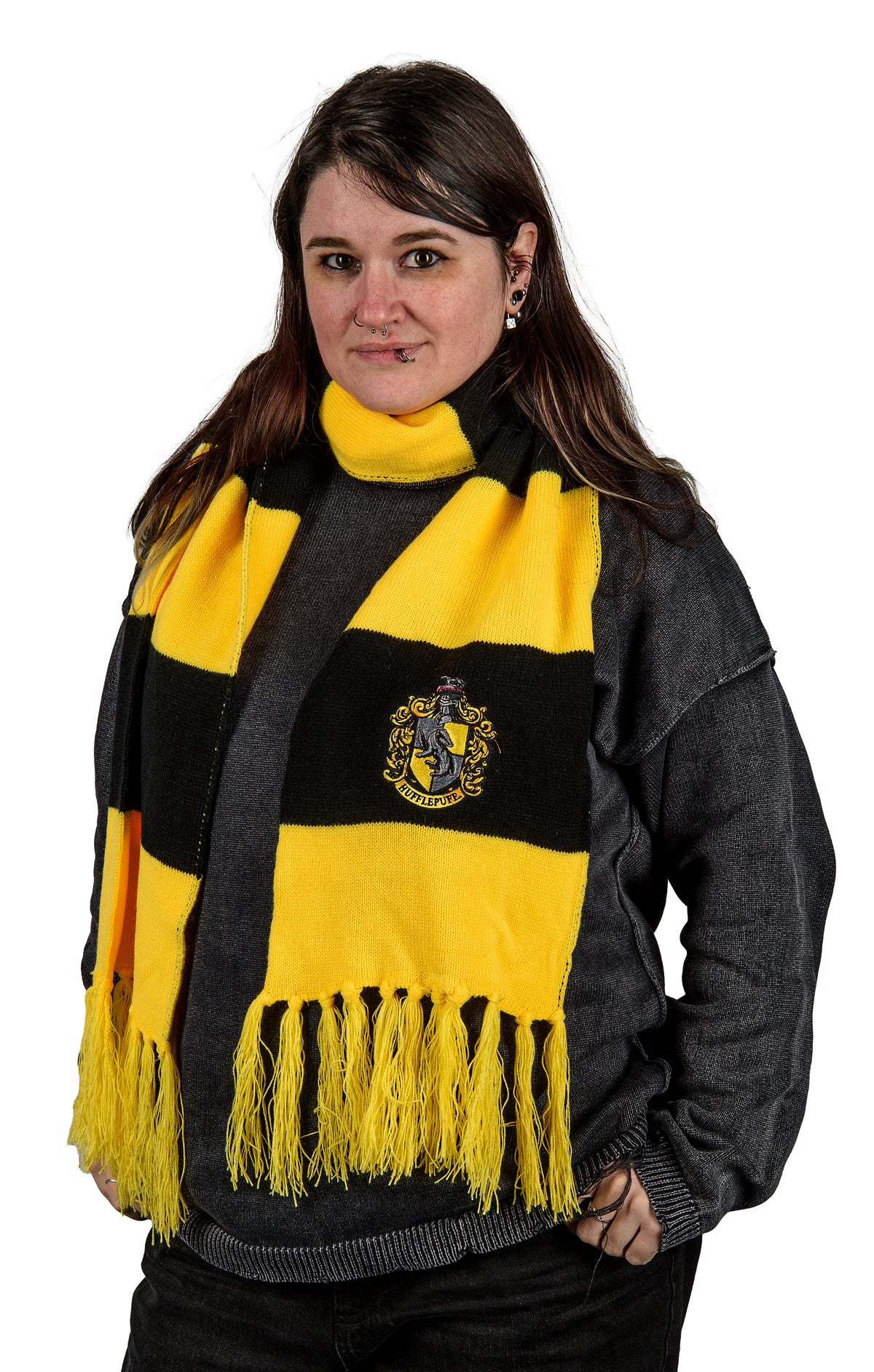 Harry Potter: Hufflepuff Bold Stripes Scarf (Boxed)