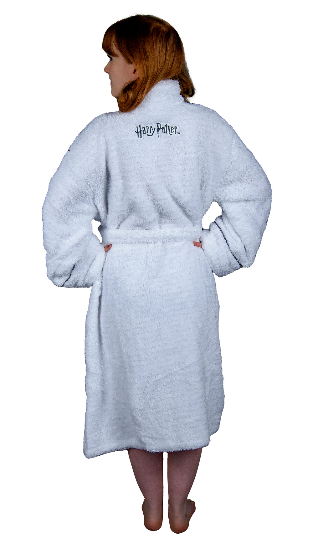 Harry Potter: Hedwig Ladies Sparkly Fleece Hoodless Robe