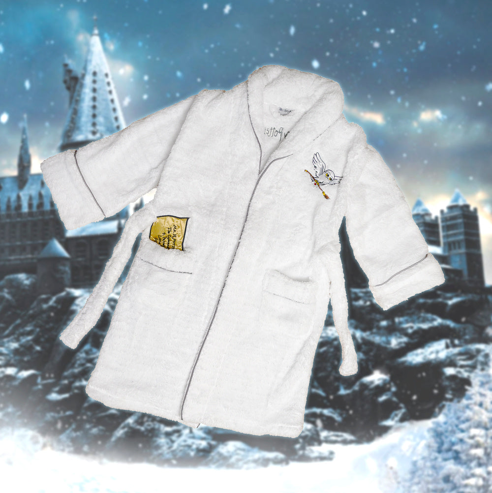 Harry Potter: Hedwig Ladies Sparkly Fleece Hoodless Robe