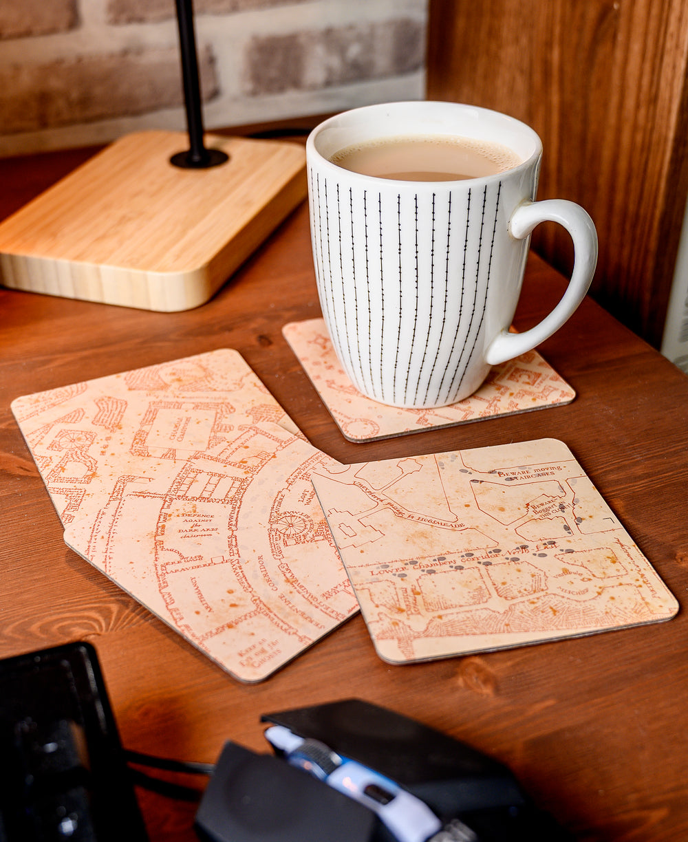 Harry Potter: Marauder's Map Heat Changing Coasters (4pcs)