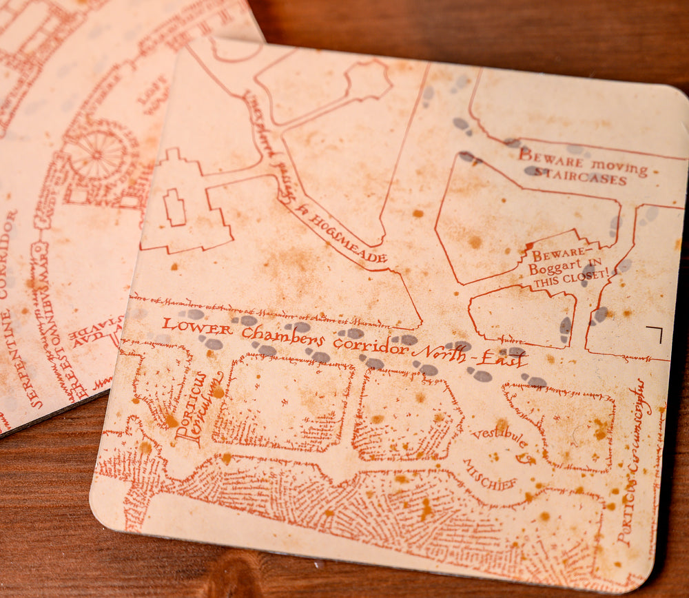 Harry Potter: Marauder's Map Heat Changing Coasters (4pcs)