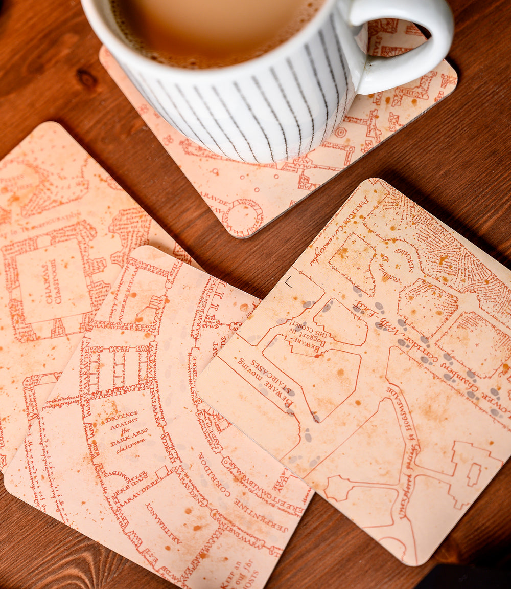 Harry Potter: Marauder's Map Heat Changing Coasters (4pcs)