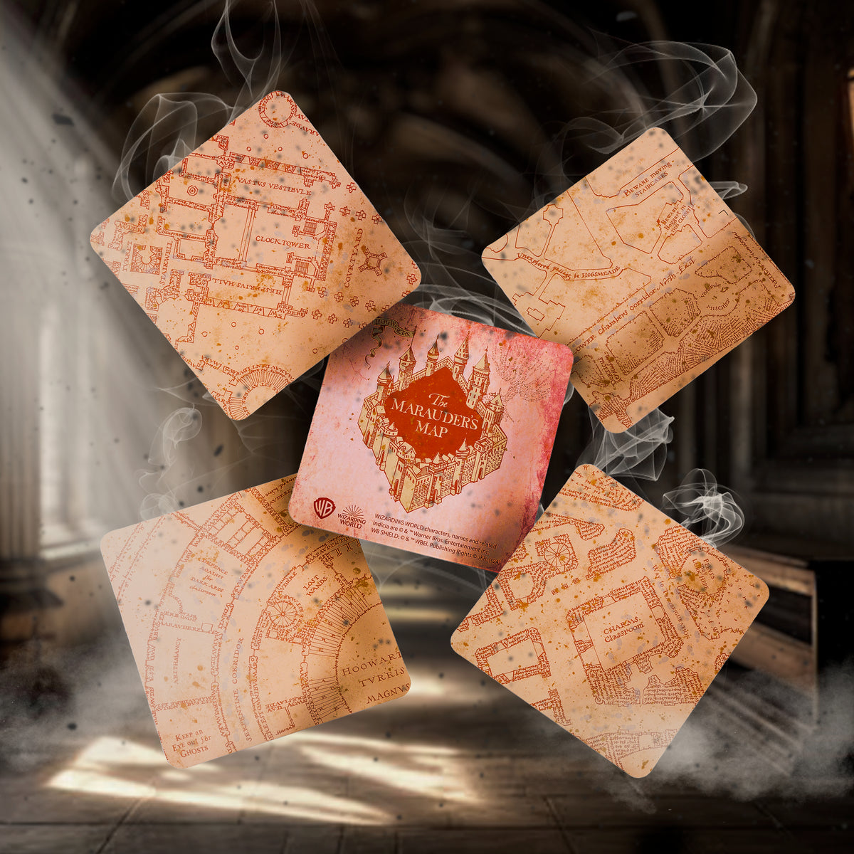 Harry Potter: Marauder's Map Heat Changing Coasters (4pcs)