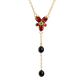 Harry Potter Hermione Red Crystal Necklace, Sterling Silver and Freshwater Pearl