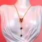 Harry Potter Hermione Red Crystal Necklace, Sterling Silver and Freshwater Pearl