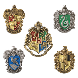 Harry Potter - Official Hogwarts House Pins Collection & Display Case