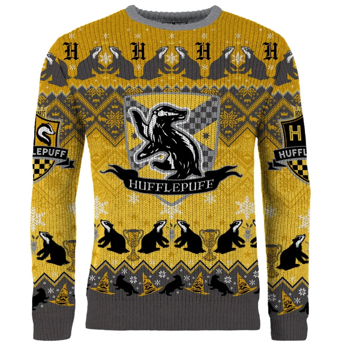 Hufflepuff House Crest Christmas Jumper