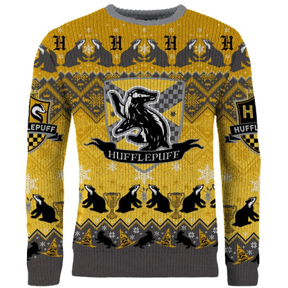 Hufflepuff House Crest Christmas Jumper