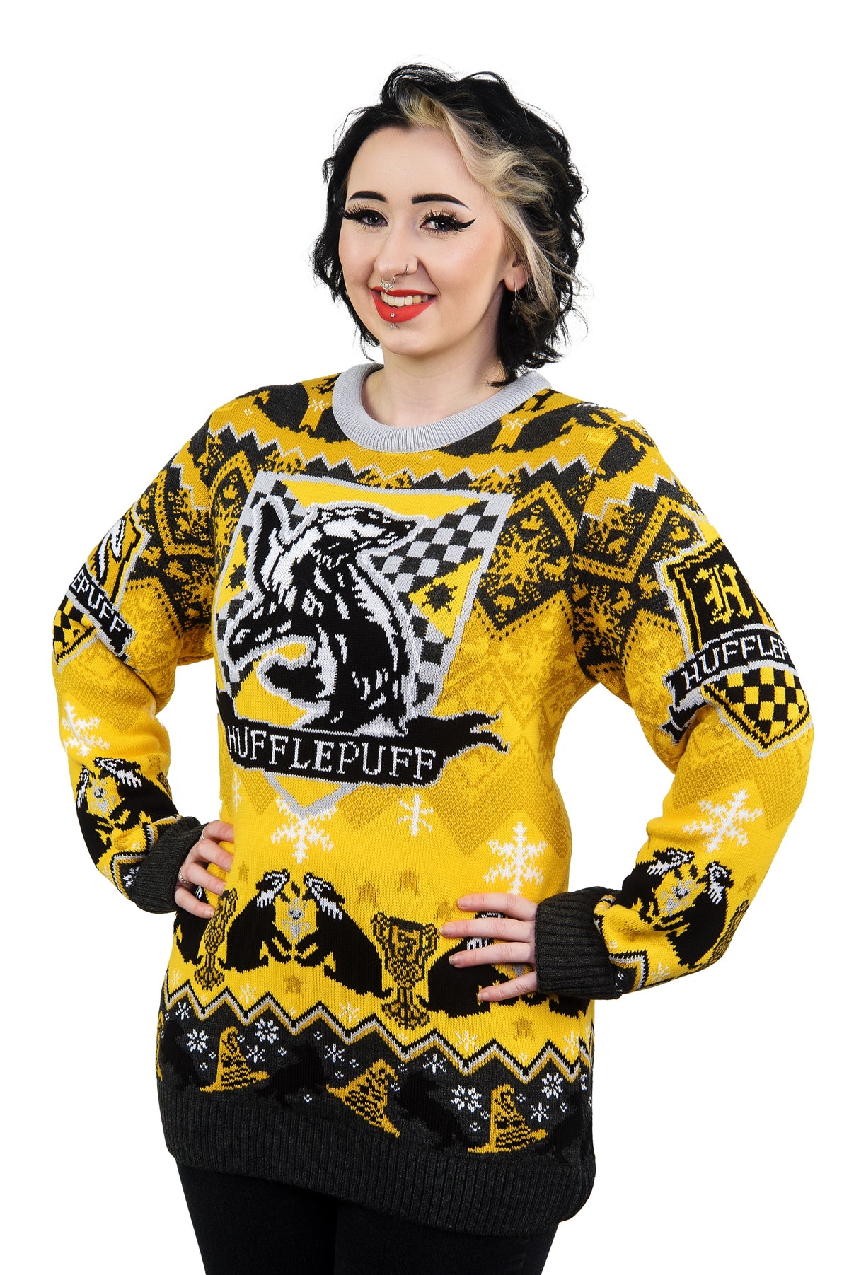 Hufflepuff House Crest Christmas Jumper