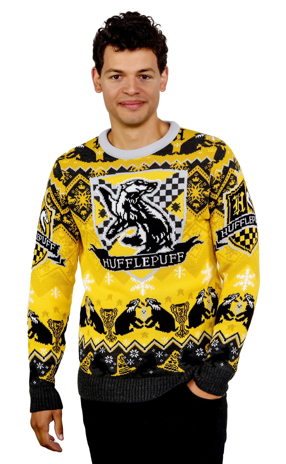 Hufflepuff House Crest Christmas Jumper