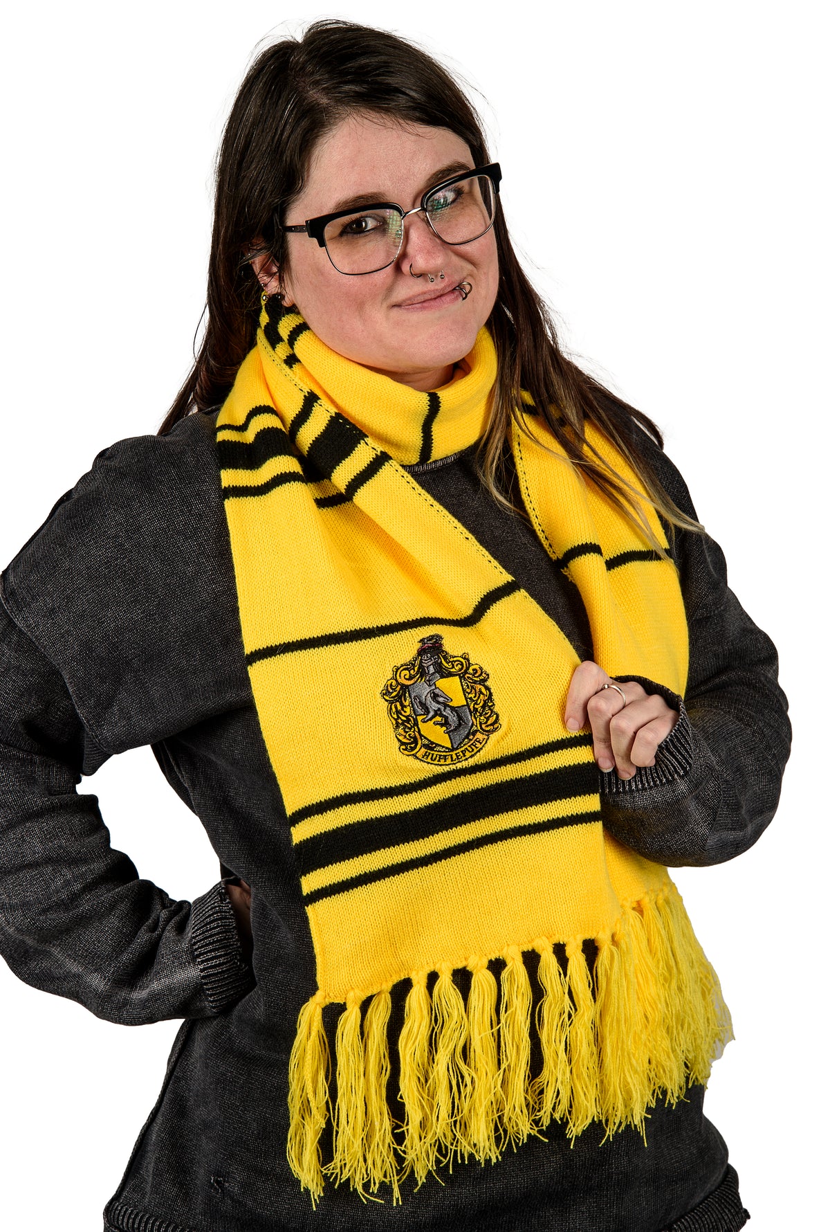Harry Potter: Hufflepuff Thin Stripes Scarf (Hanger)