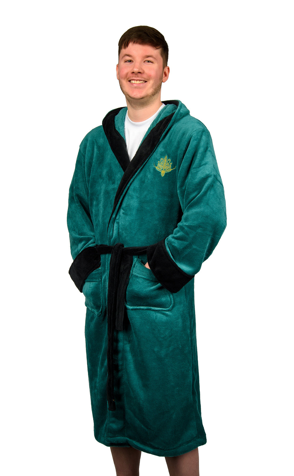 Lord of the Rings: Elven Hooded Bathrobe Green & Gold
