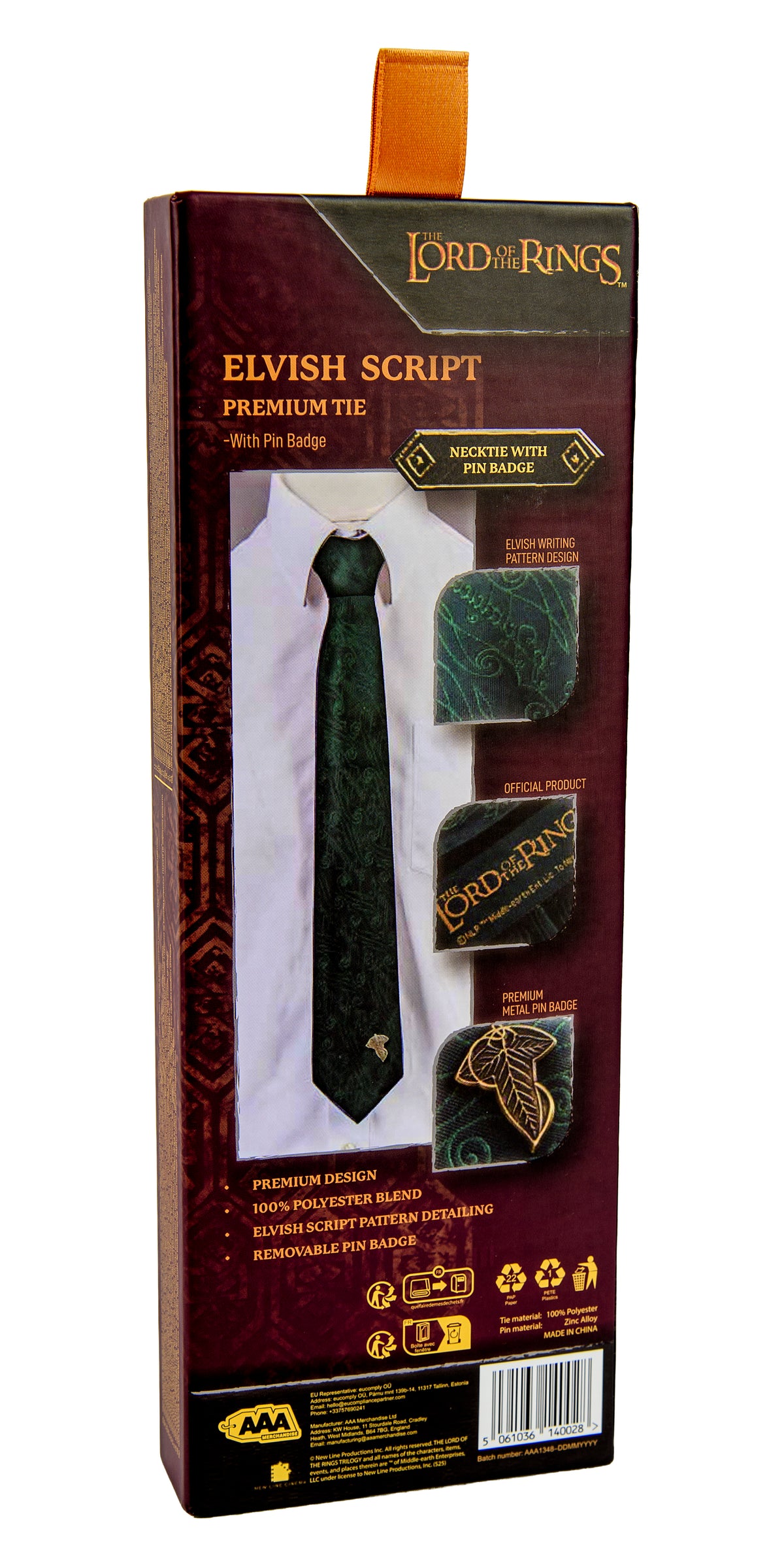 Lord of the Rings: Elvish Script Tie & Pin
