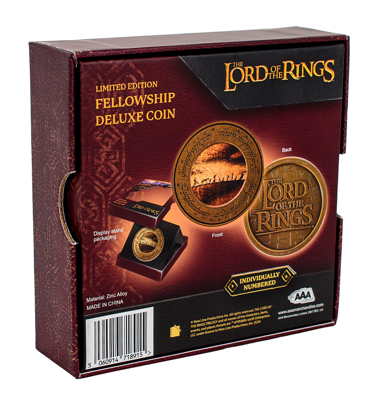 Lord of the Rings: The Fellowship Deluxe Coin with Display Stand