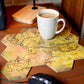 Lord of the Rings: Middle Earth Hex Map Coasters
