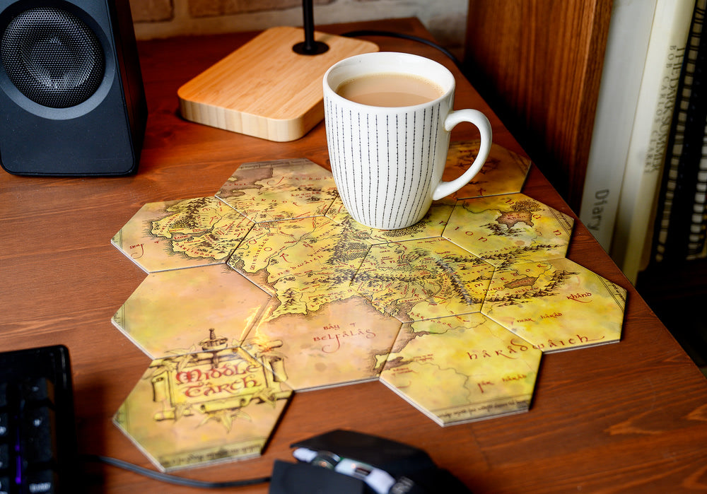 Lord of the Rings: Middle Earth Hex Map Coasters