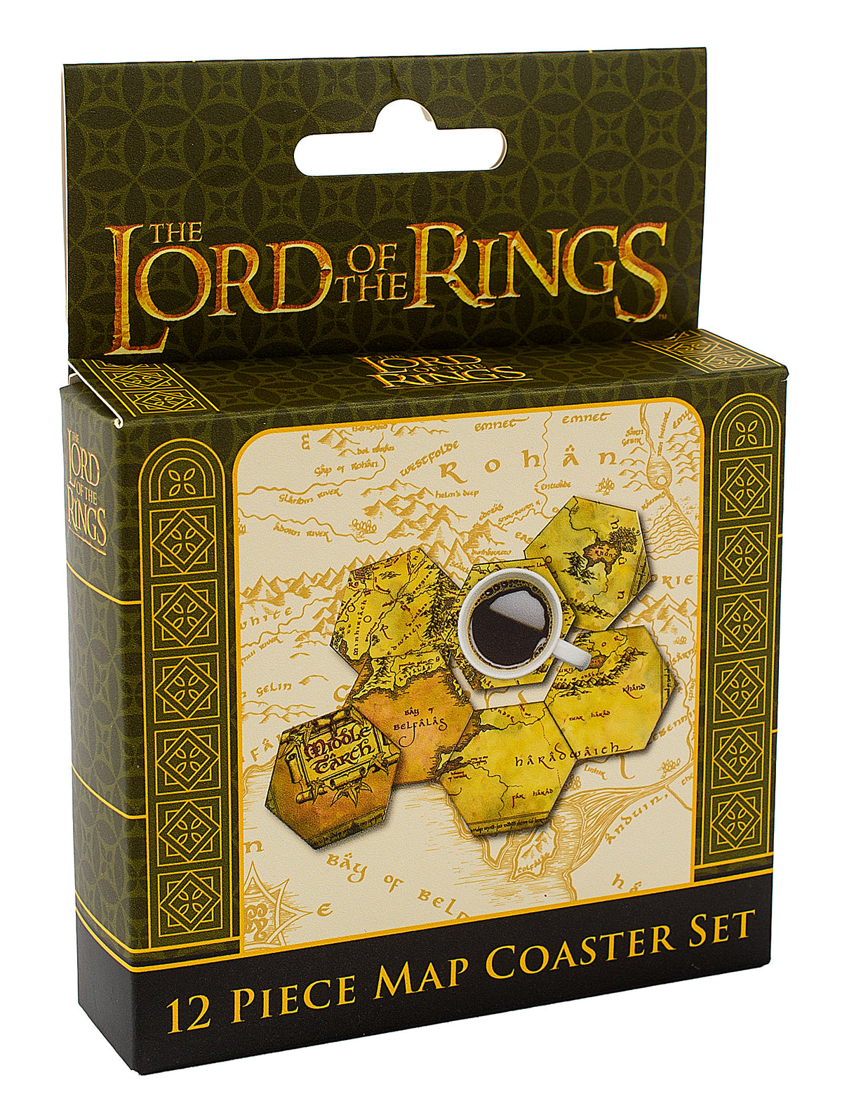 Lord of the Rings: Middle Earth Hex Map Coasters