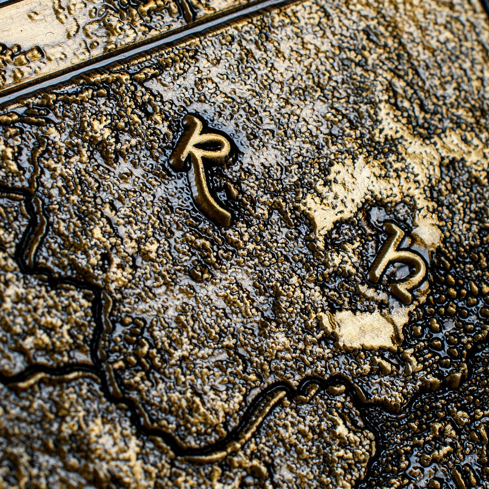 Lord of the Rings Middle Earth Metal Map