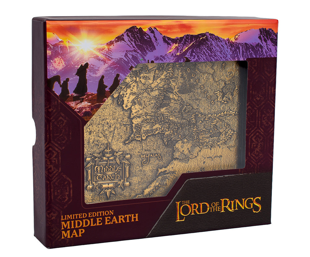 Lord of the Rings Middle Earth Metal Map