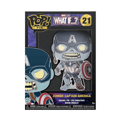 Marvel's What If...? – Zombie Captain America Pop! Enamel Pin