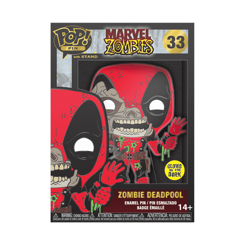 Marvel Zombies – Zombie Deadpool Glow-in-the-Dark Pop! Enamel Pin
