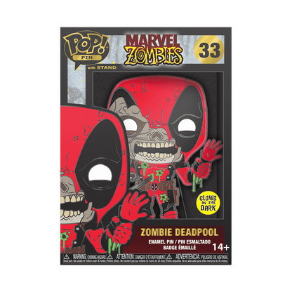 Marvel Zombies – Zombie Deadpool Glow-in-the-Dark Pop! Enamel Pin