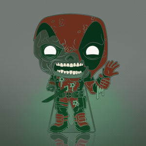 Marvel Zombies – Zombie Deadpool Glow-in-the-Dark Pop! Enamel Pin