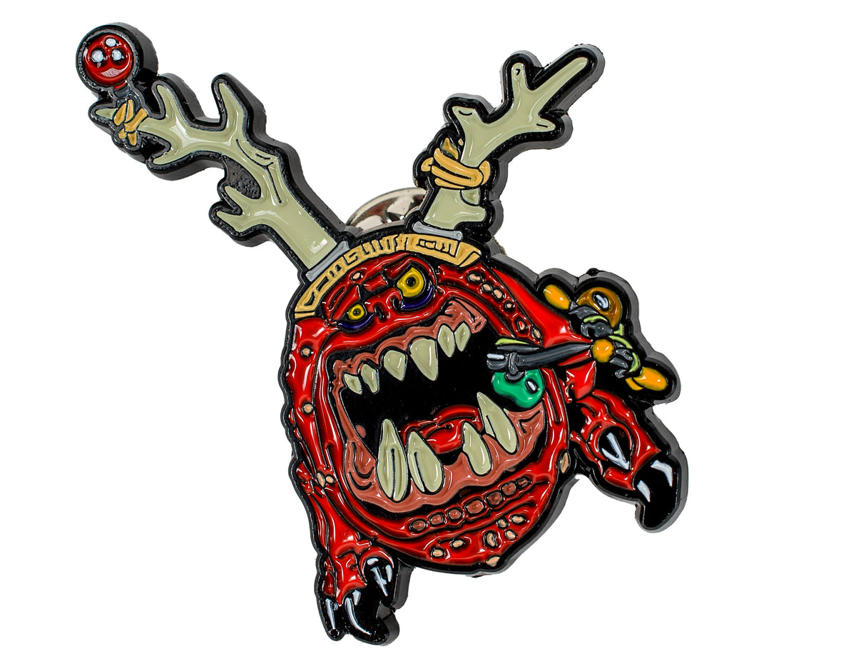 Warhammer 40,000: Novelty Red Gobbo & Squig Bauble with Pin Badge