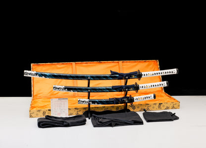 Ghost Of Tsushima - Storm of Clan Sakai Hand Forged Clay Tempered Daisho Set (Katana, Wakizashi and Tanto)