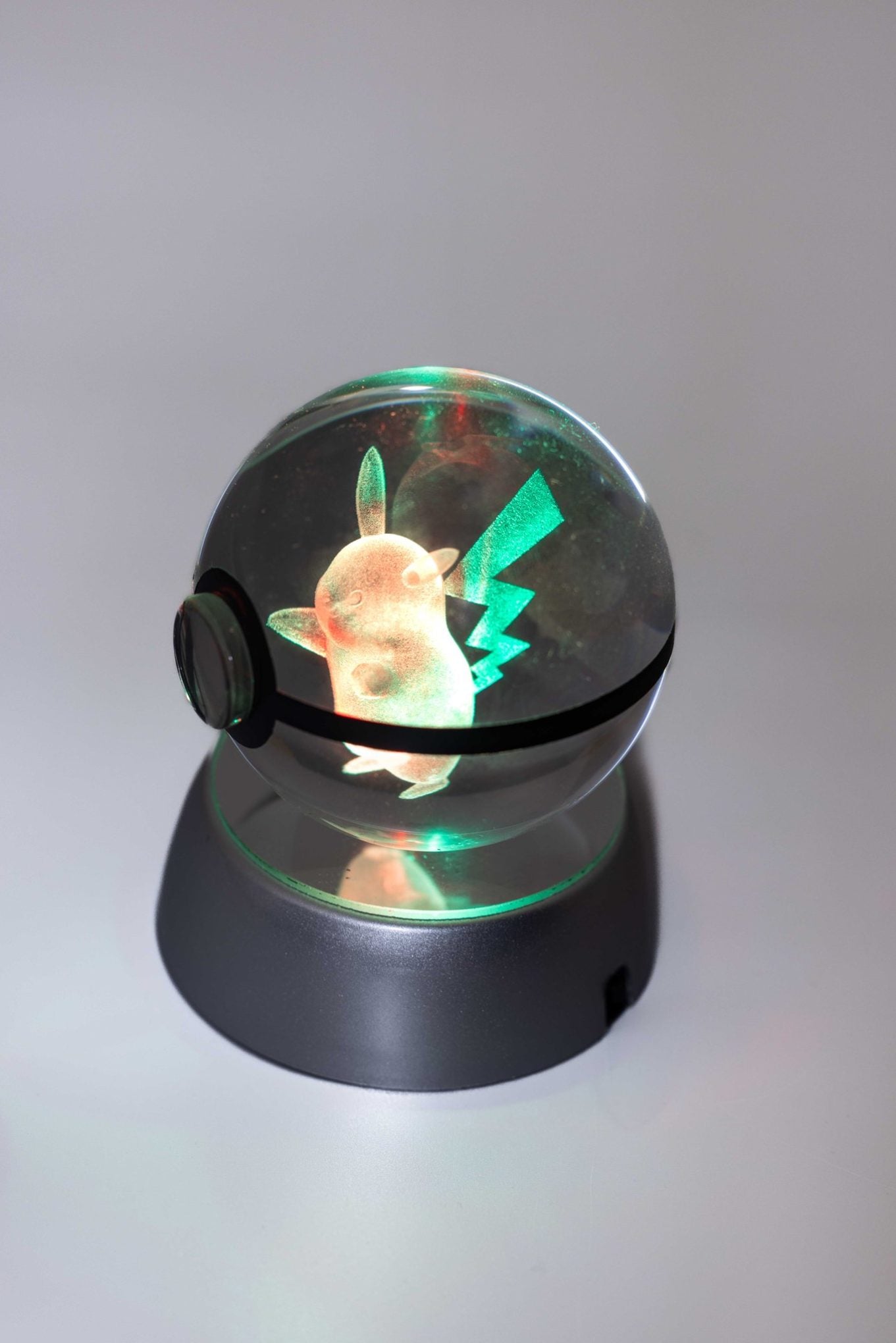 3D Laser Engraved Crystal Ball – Colour-Changing LED Display