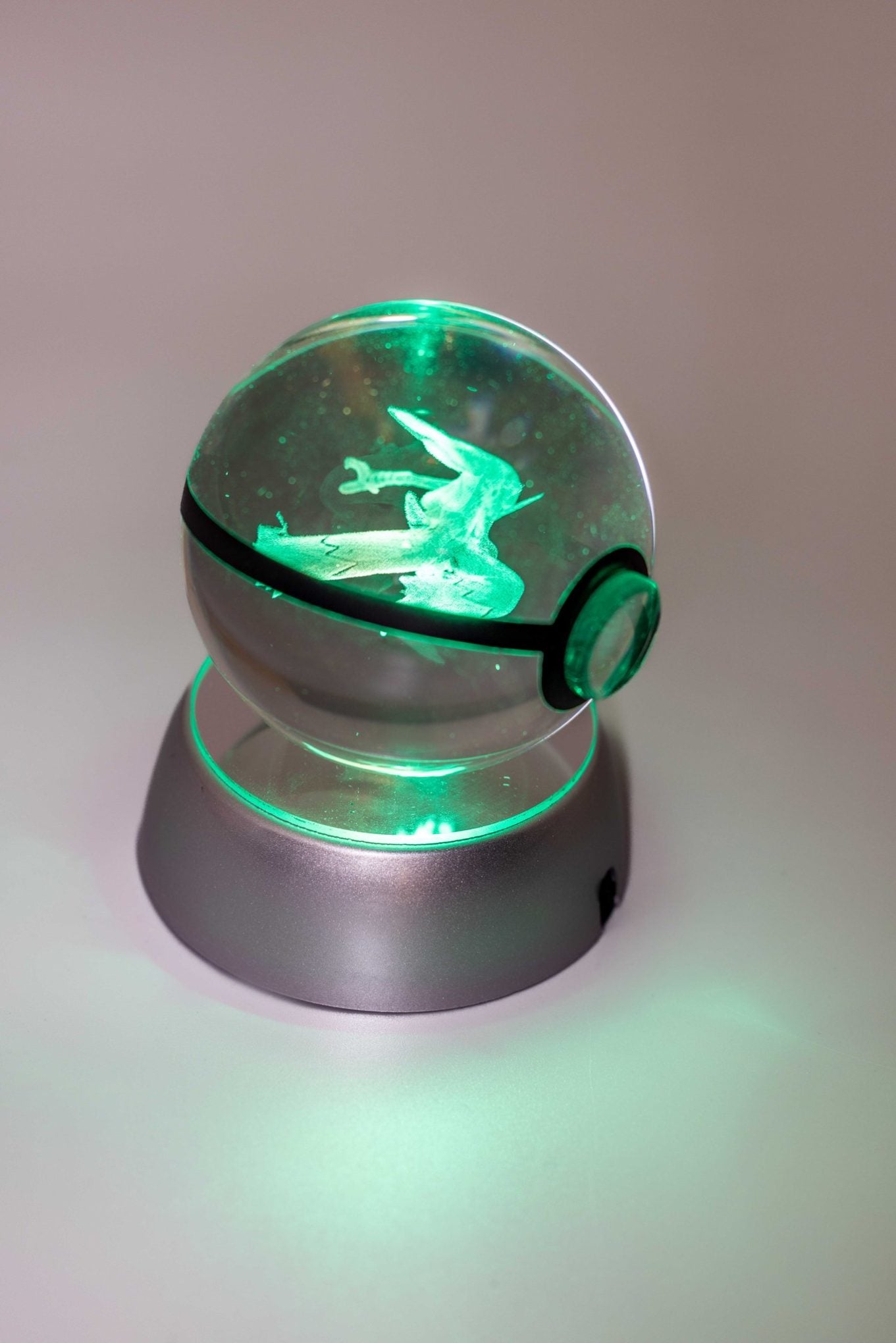 3D Laser Engraved Crystal Ball – Colour-Changing LED Display