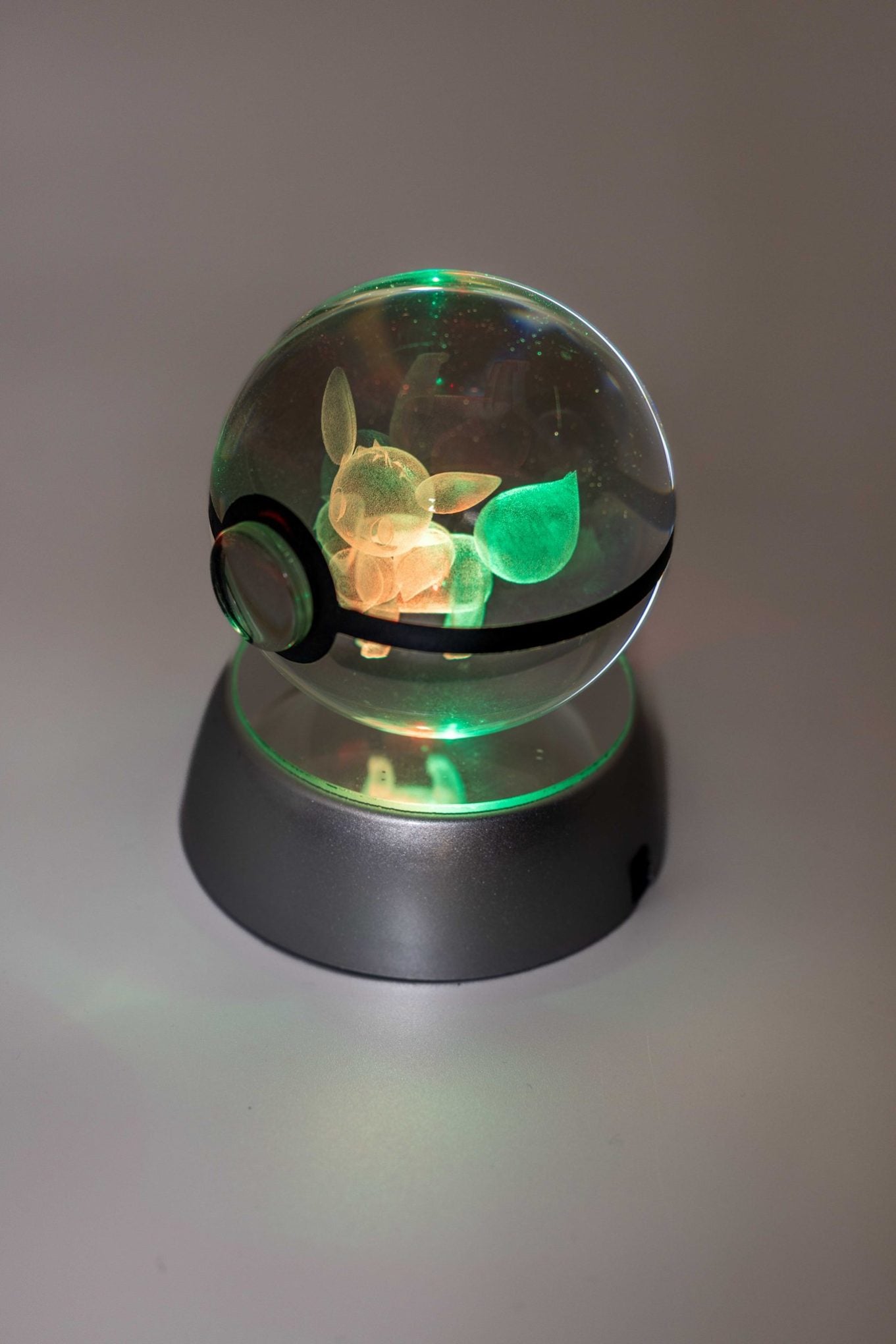 3D Laser Engraved Crystal Ball – Colour-Changing LED Display