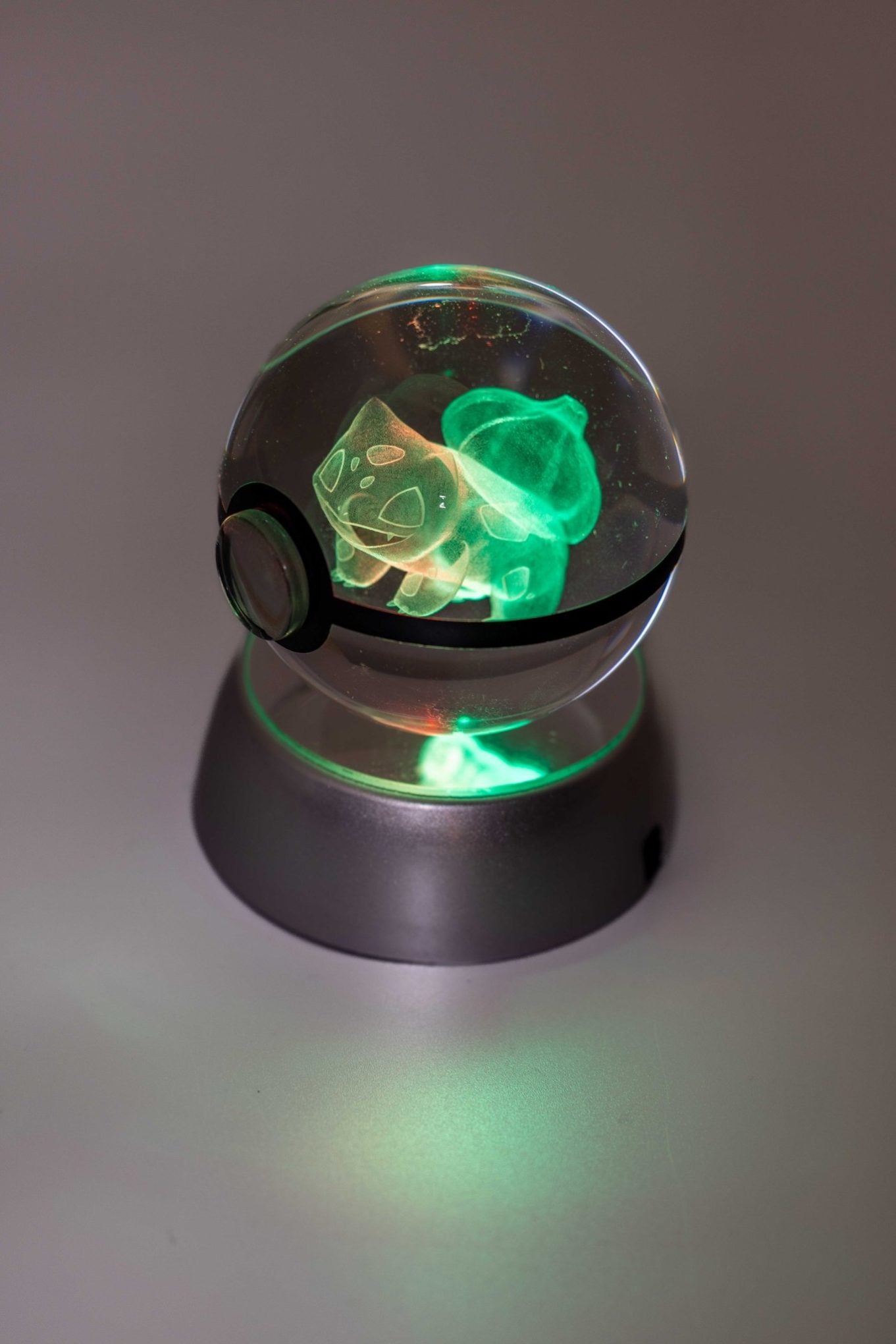 3D Laser Engraved Crystal Ball – Colour-Changing LED Display