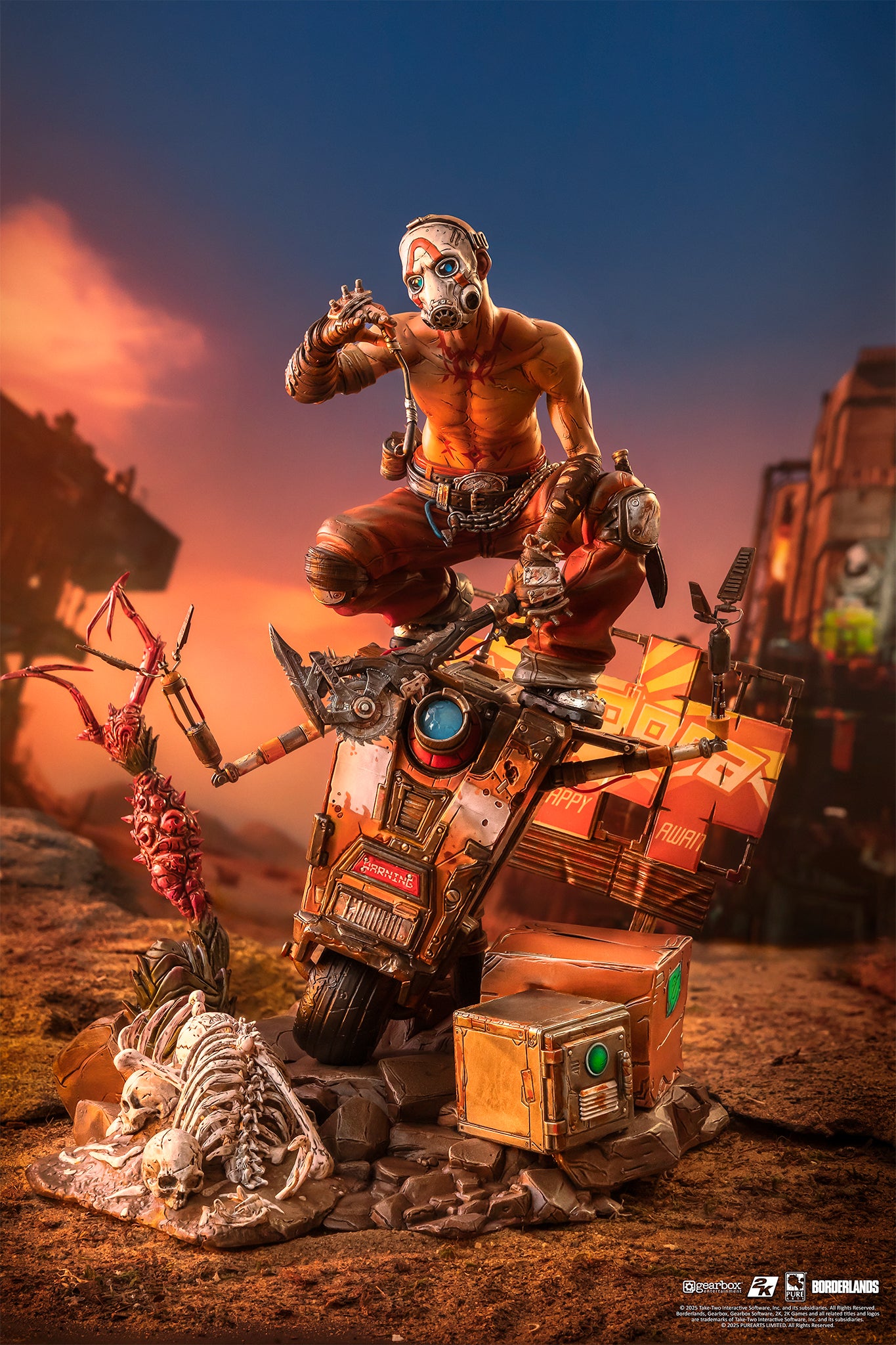 Borderlands - PureArts Psycho Bandit & Claptrap 1/6 Scale Diorama **Pre-Order**