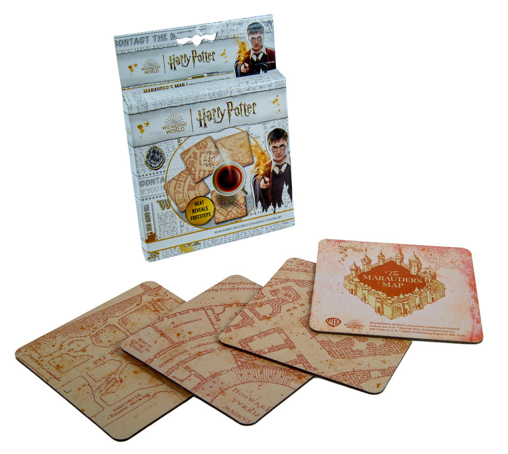 Harry Potter: Marauder's Map Heat Changing Coasters (4pcs)