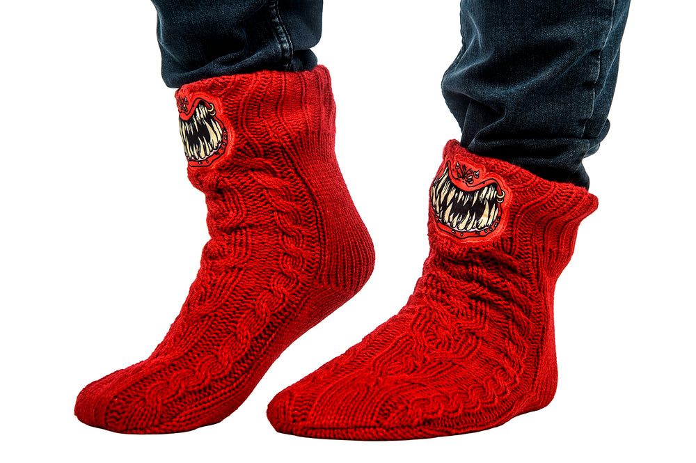 Warhammer Red Squig Slipper Socks