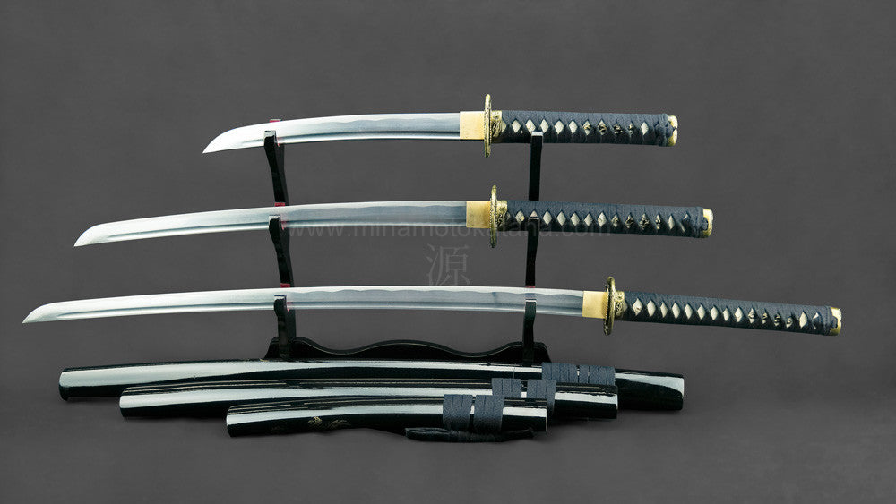 Righteous Dragon' Hand Forged 1095 Katana Triple Set