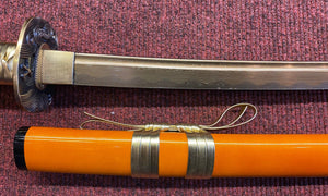 "Shibui" 1095 Golden Damascus Steel Clay Tempered Katana