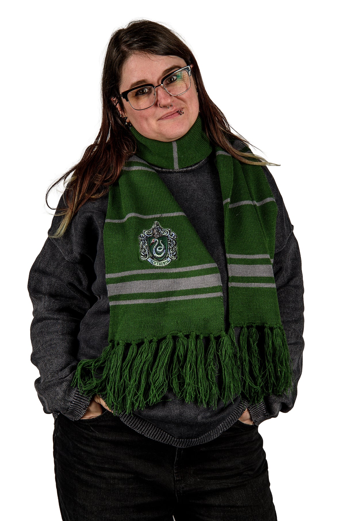 Harry Potter: Slytherin Thin Stripes Scarf (Boxed)