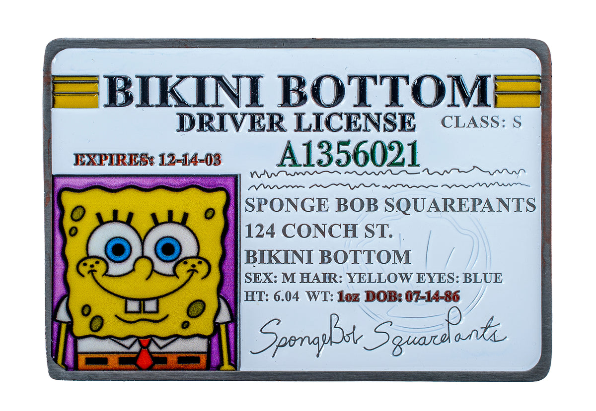 Spongebob Squarepants: Replica Driving License Magnet