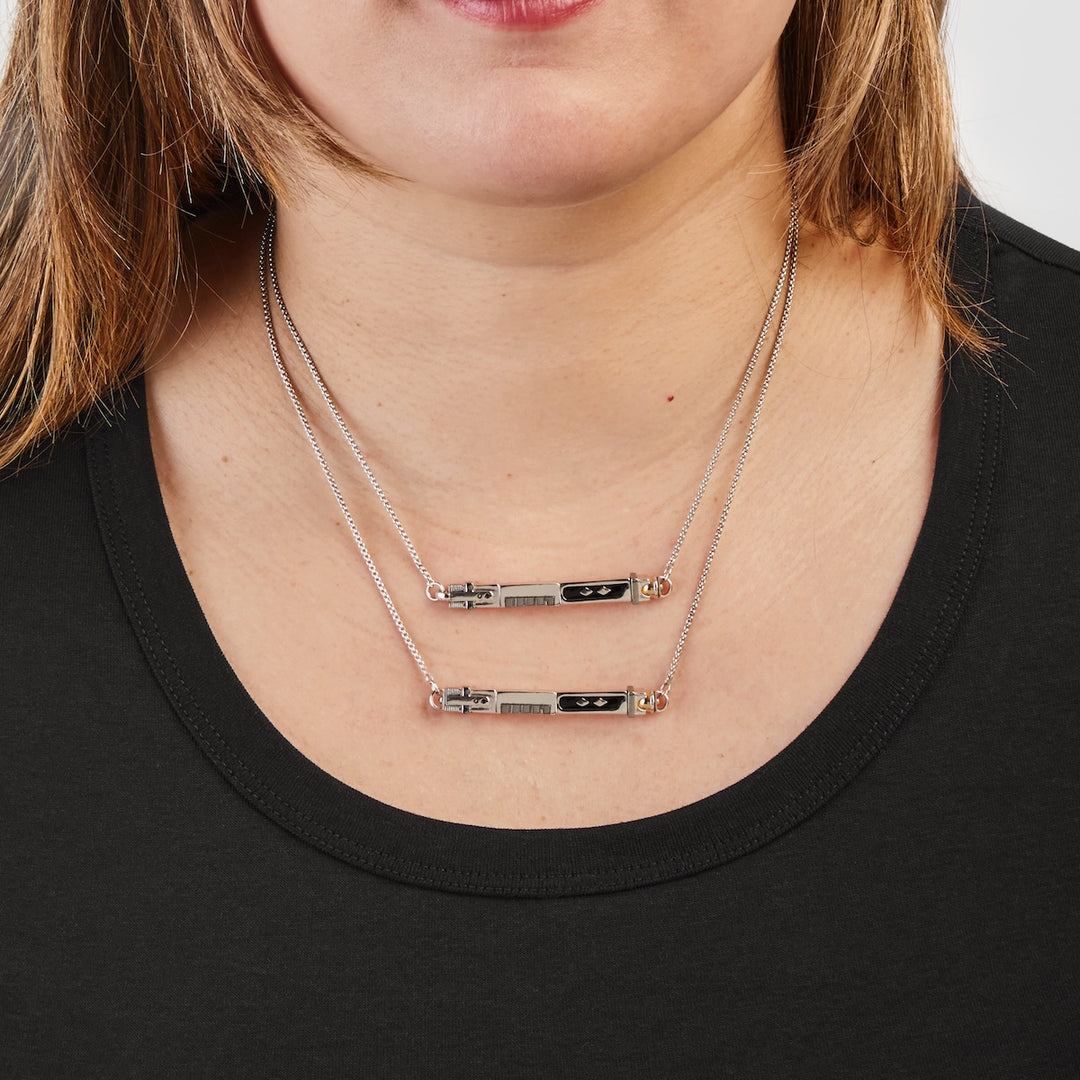 Star Wars: Ahsoka – Ahsoka Tano Double-Drop White Lightsabre Necklace