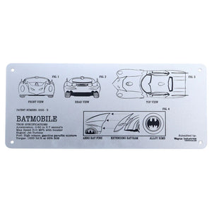 DC Batman - Limited Edition Batmobile Schematic Fan-Plate