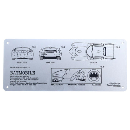 DC Batman - Limited Edition Batmobile Schematic Fan-Plate