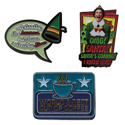 Elf Limited Edition Triple Pin Badge Set