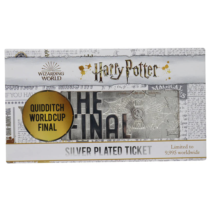 Harry Potter - Limited Edition .999 Silver Plated Replica Quidditch World Cup Ticket