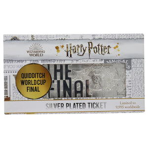 Harry Potter - Limited Edition .999 Silver Plated Replica Quidditch World Cup Ticket